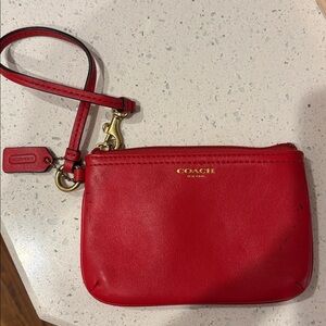 Red Coach Wristlet